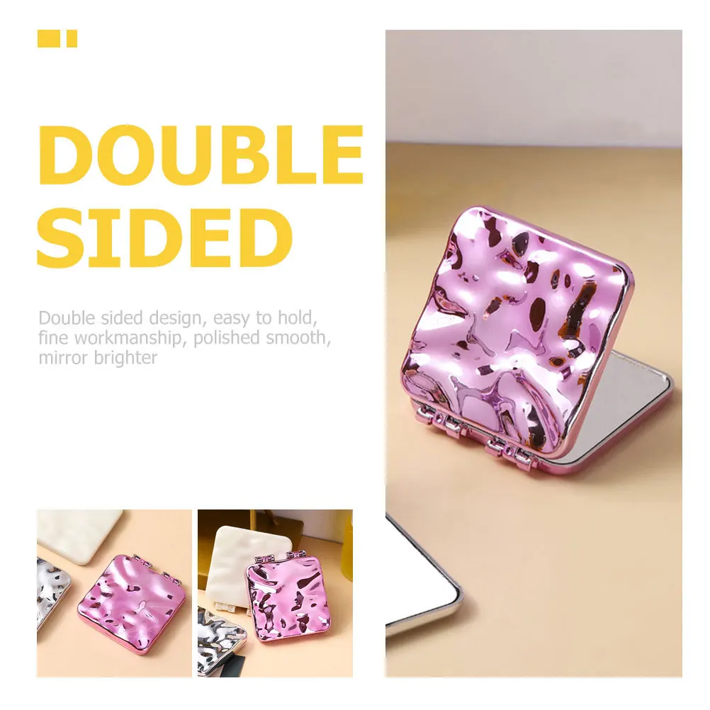 Reisespiegel, klein, kompakt, faltbar, doppelseitig, leicht, tragbar, Make-up-Taschenspiegel, Reisezubehör