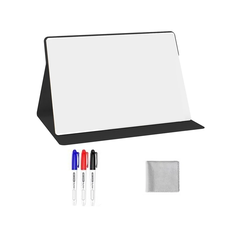 Portable Small White Board,Reusable Dry Erase Board With Stand,Desktop Whiteboard For Office Meeting Bussiness