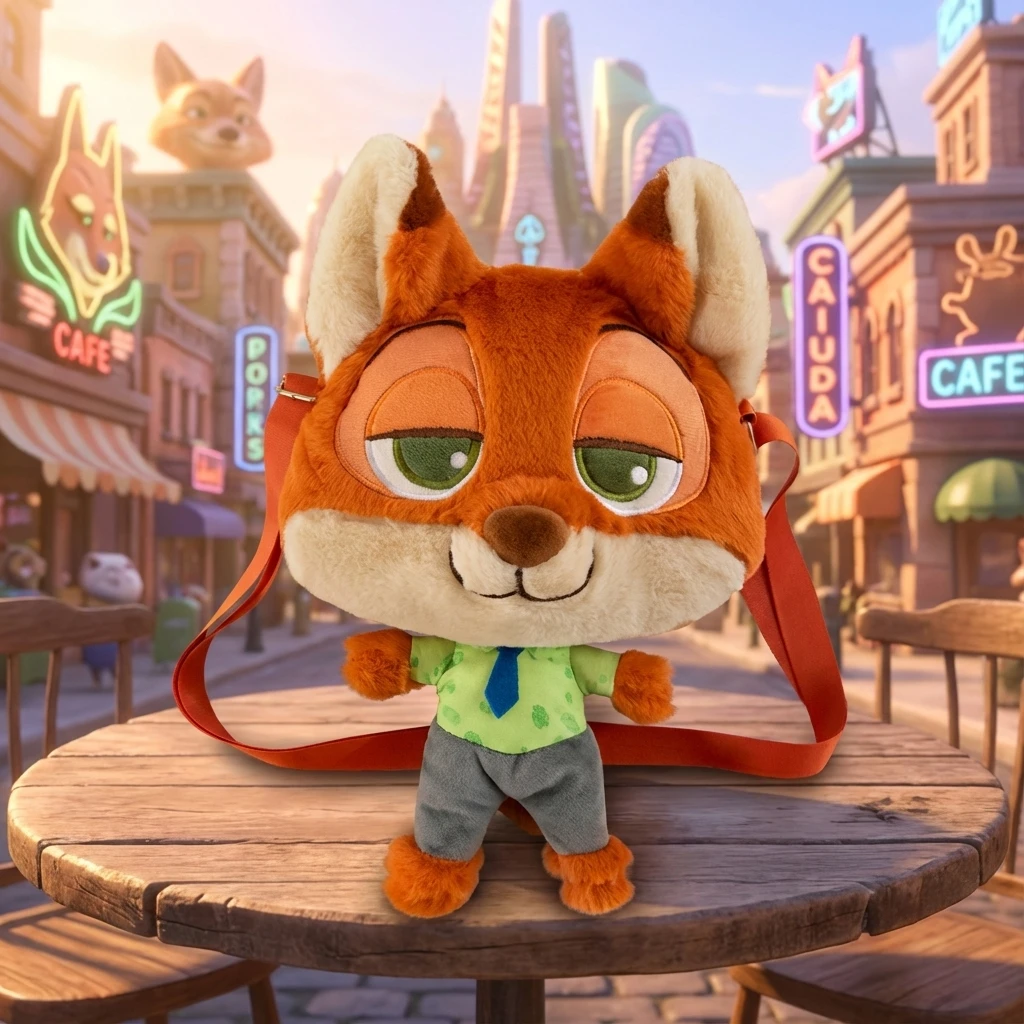 

Новая мультяшная плюшевая игрушка Zootopia Fox, сумка через плечо, милая 3D сумка для куклы, оптовая продажа с фабрики, хит продаж, персонаж животного