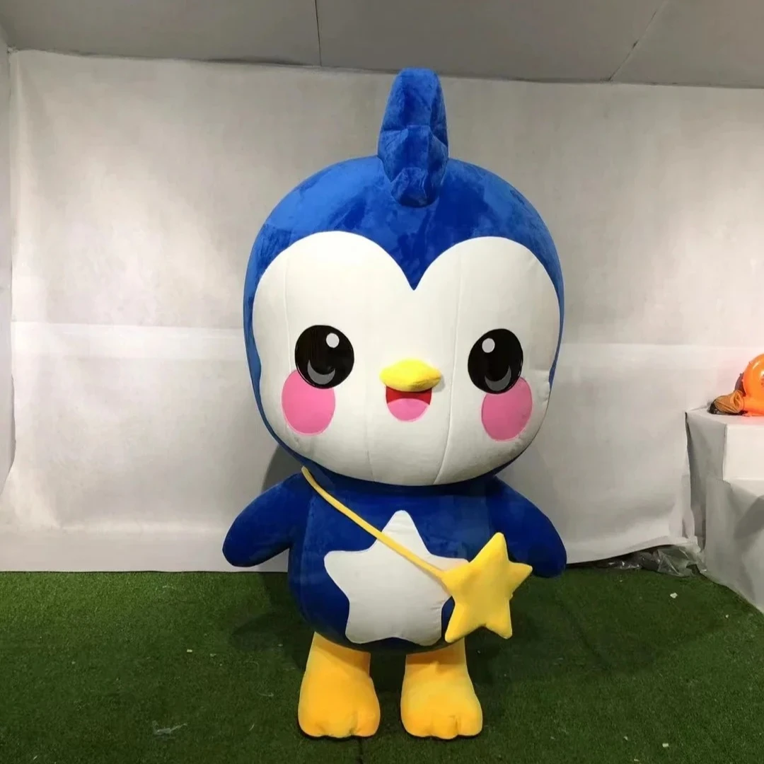 

Розовый надувной костюм талисмана пингвина 2 м, милые птицы, прогулочная кукла, одежда для взрослых, Хэллоуин, Рождество, нарядная праздничная одежда