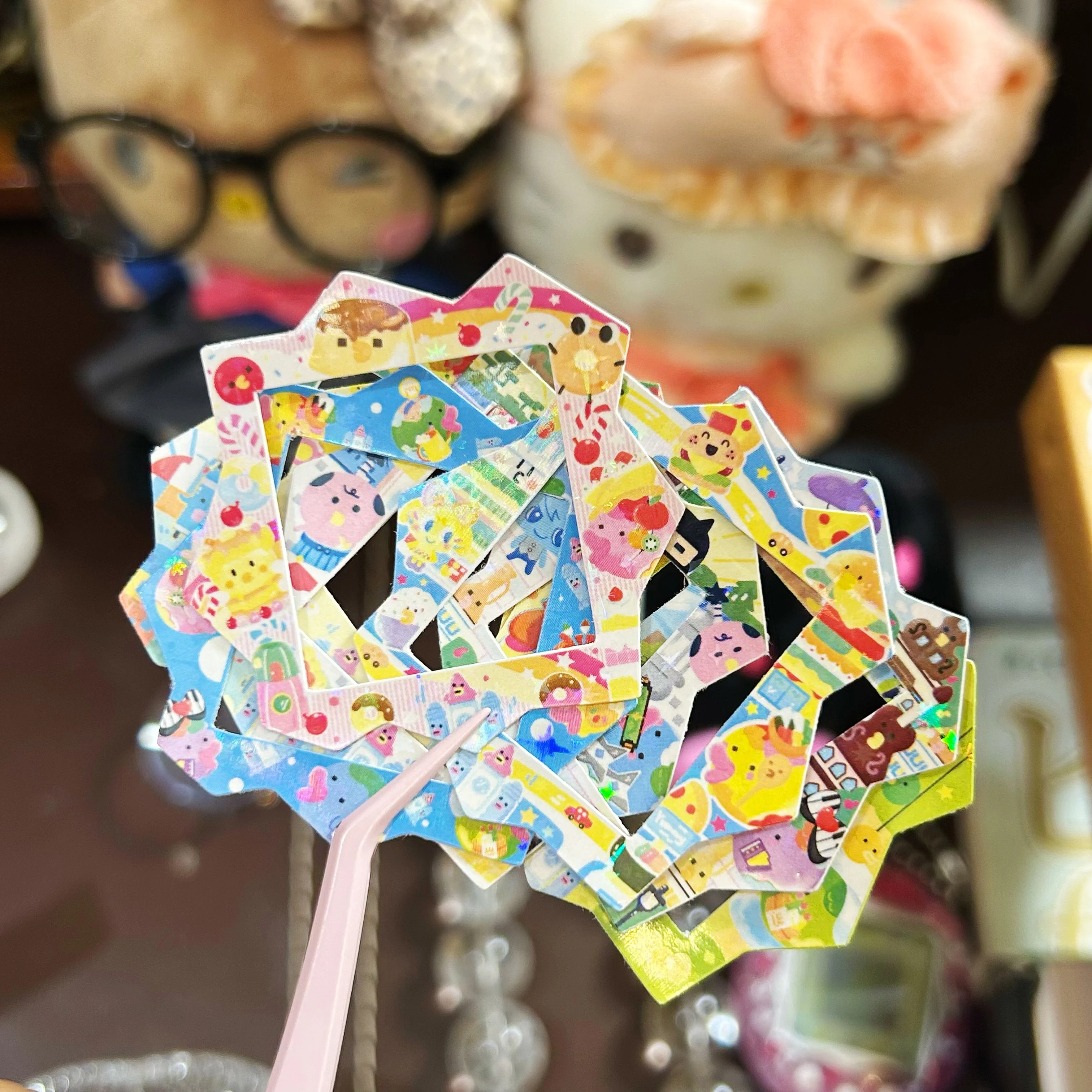 

В наличии Tamagotchi Paradise двойного назначения наклейка бумага мультфильм милый узор аниме периферийные рождественские подарки украшения аксессуары