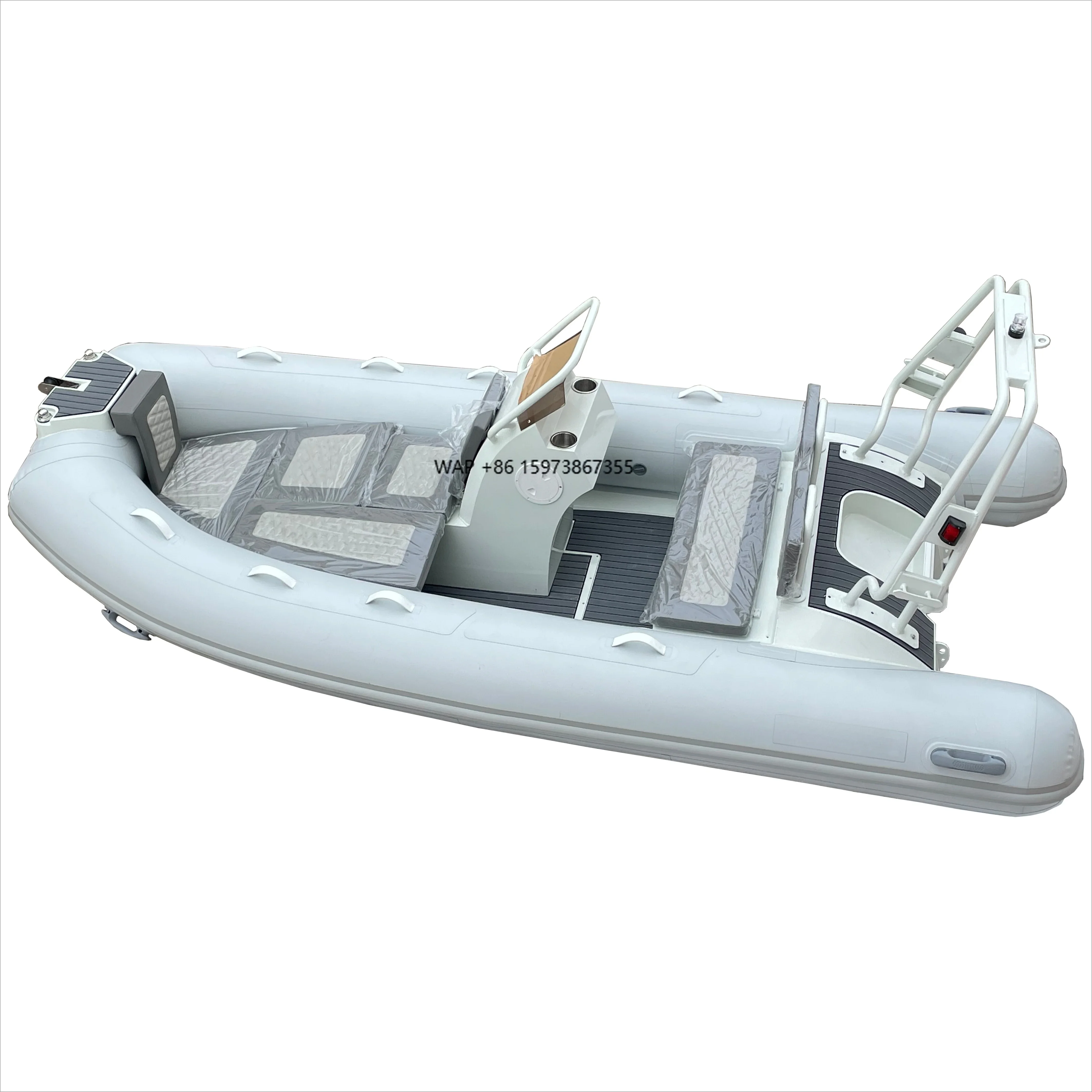 14ft Aluminum Sport RIB 420 Rigid Inflatable Boat Double Deep V Hull RIB Boat for Sale