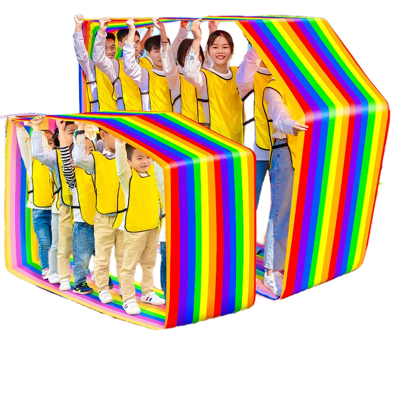 سجادة الجري أكسفورد القماش فريق بناء النشاط متعدد الأشخاص لعبة التعاون الشباب والكبار لعبة في الهواء الطلق لعبة رياضية للأطفال