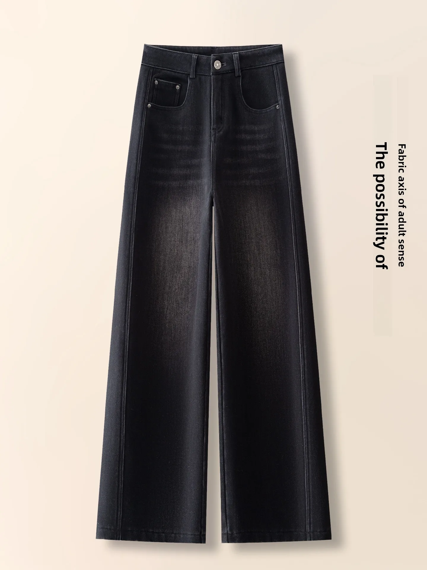 

High Waist Thickened Fleece Lined Slim Fit Straight Leg Jeans Women's Casual Pants Autumn Winter New Style