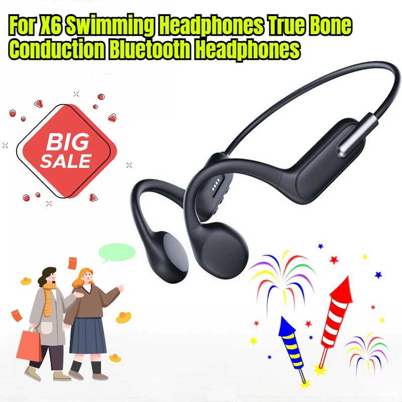 

For X6 Swimming Headphones True Bone Conduction Bluetooth Headphones