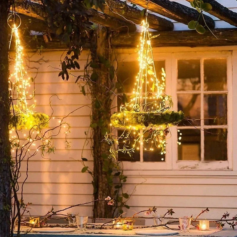 Guirnaldas de luces Led de 10M, cadena de alambre de cobre, lámpara para vacaciones al aire libre, guirnalda de árbol de Navidad, decoración para fiesta de boda, cadena de luces LED