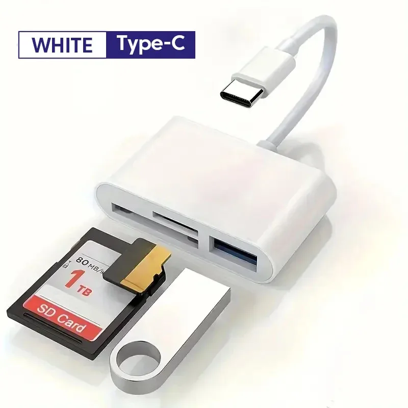 

Car Card Reader SD 3-in-1 Converter Multi-function Adapter SD TF USB Flash Drive In-vehicle Mobile Phone Card Reader Accessories