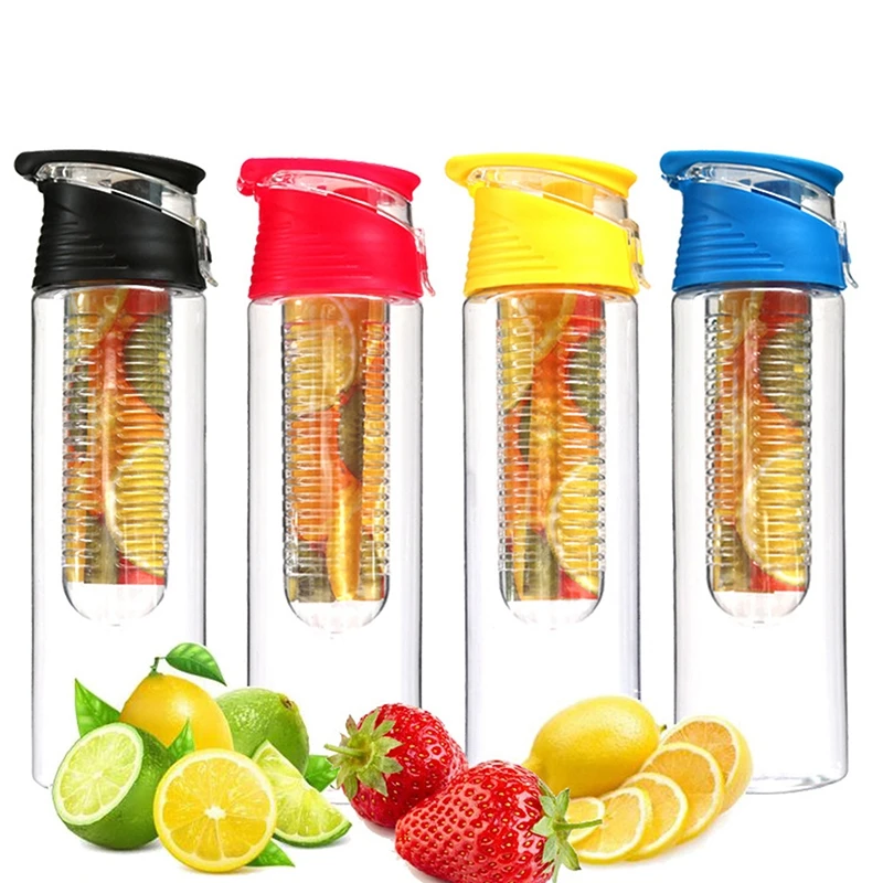 Portable Sport Water Bottles Fruit Infuser Plastic Water Cup Bpa Free 700ml Water Bottles With Filter Juice Shaker Water Cup