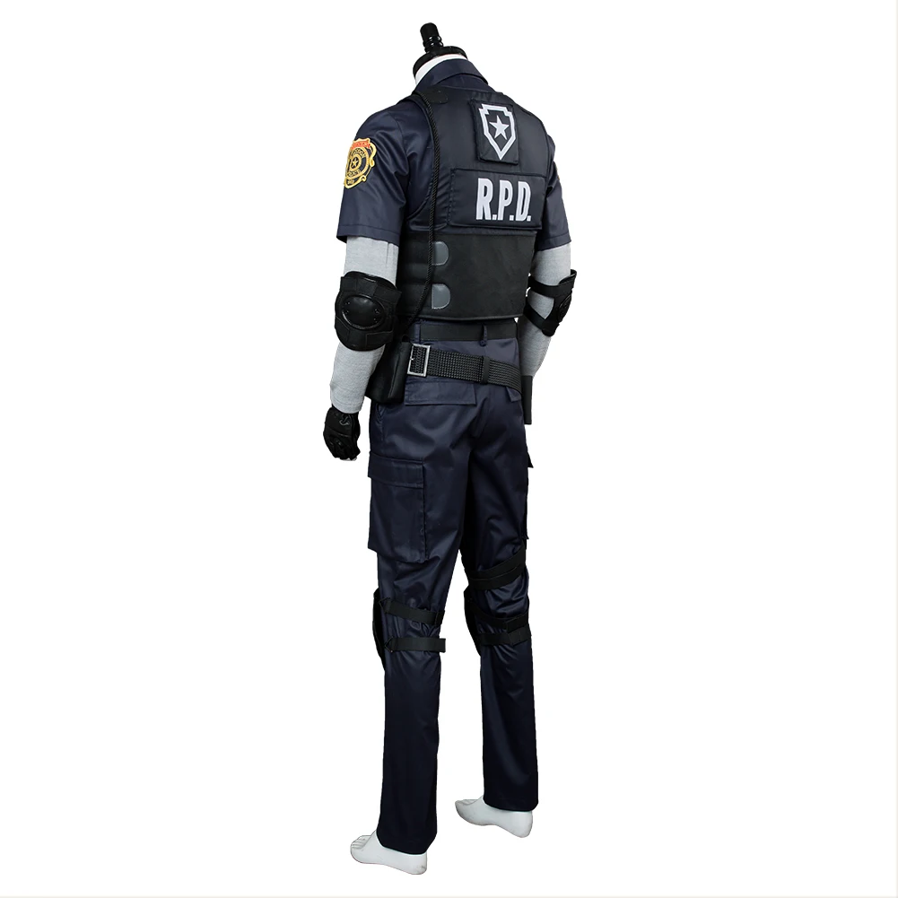 Biohazard Resident 4 Remake Leon S Kennedy Evil Costume Cosplay giacca cappotto top pantaloni uomo Fantasia abiti Halloween Party Suit