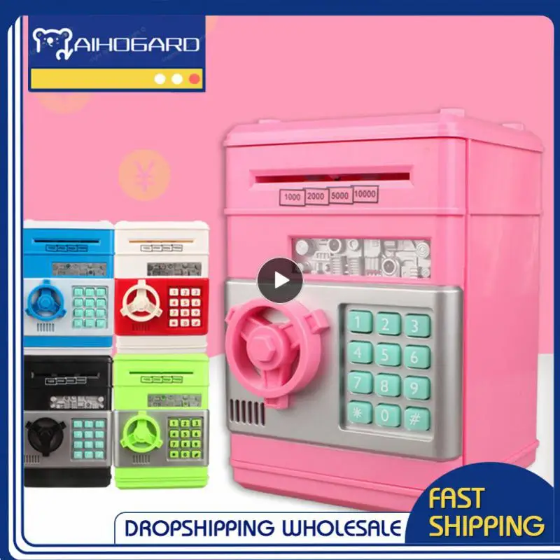 

Electronic Password Money Box Code Key Lock Piggy Bank Automatic Cash Saving Money Box Counter Mini Safe Box Child Gift
