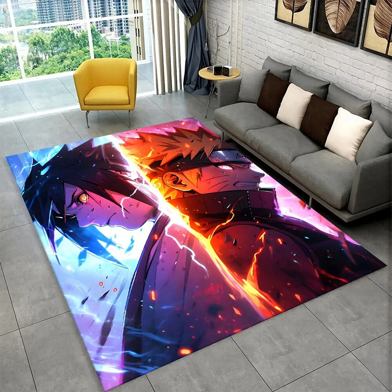 Classic Anime N-Naruto Cartoon I-Itachi Non-Slip Area Rug for Living Room Bedroom Playroom,Carpet Floor Mat Home Decor Holiday