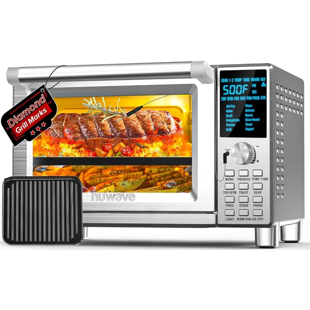 yer Convection Toaster Oven Countertop, 112-in-1 Smart Grill Combo with Original Flavors & Marks, Adjustable Heating Zon