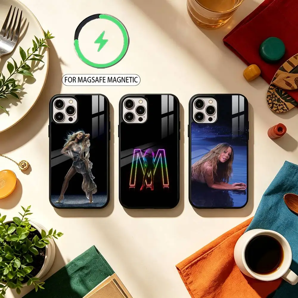 Singer M-Mariah Carey Magnetic For Magsafe Wireless Charging Phone Case For iPhone17,16,15,14,13,12,11 Plus,Pro Max