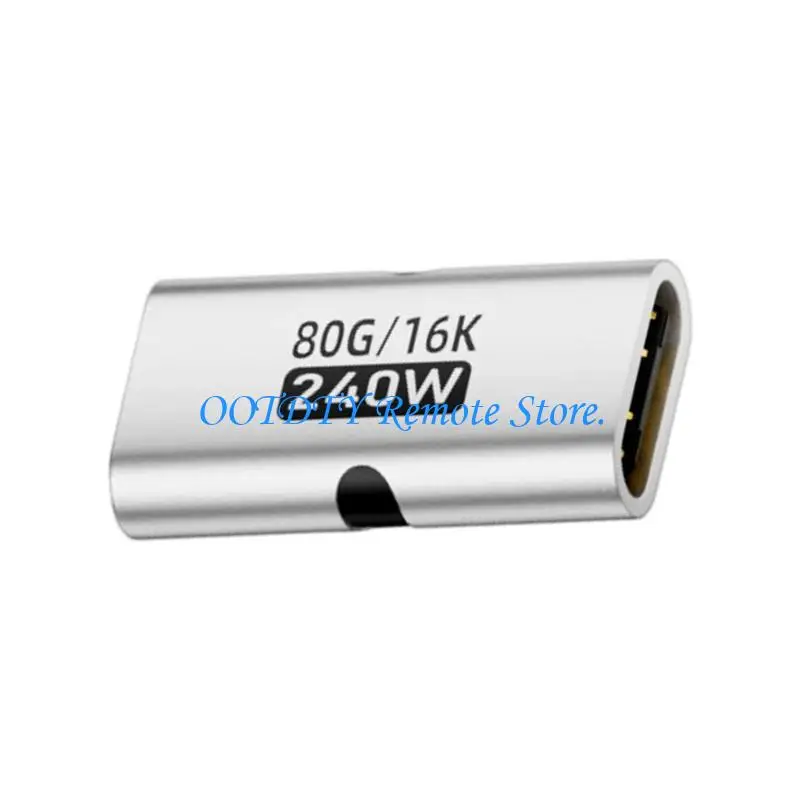  Aluminum USB C Female to Female Adapter 240W 80Gbps 16K/60HZ Type C Converter