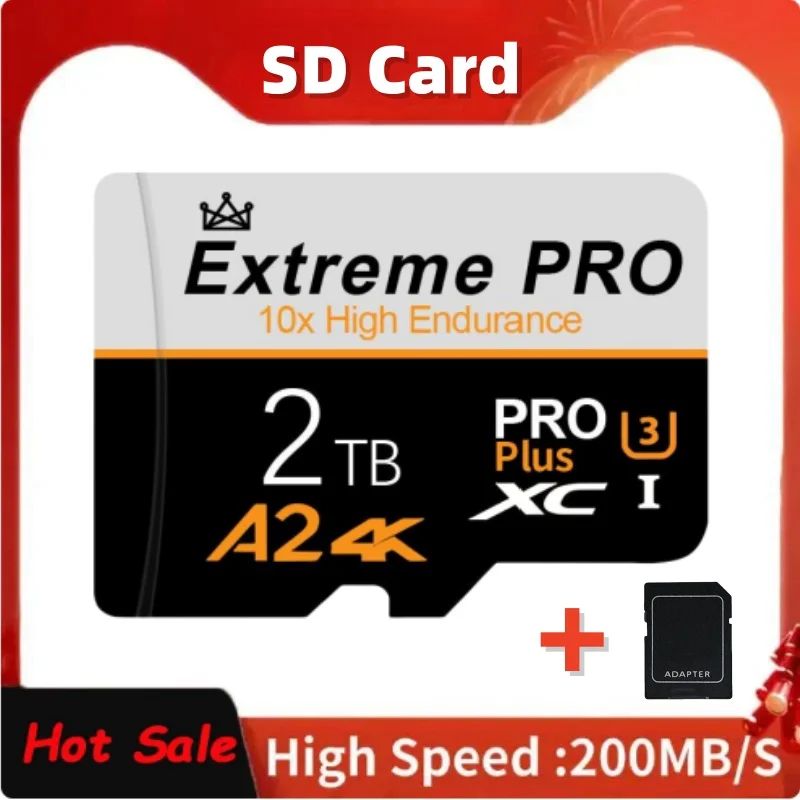 2TB Mini SD Card 1TB 512GB High Capacity Memory Card A10 Class 10 TF Flash Card 256GB Memory Flash Card For Surveillance Camera