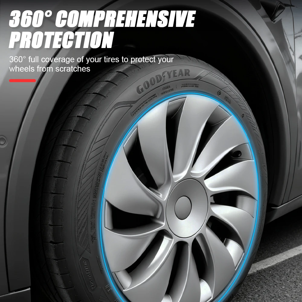 

19 Inch 4PCS HubCap for Tesla Model Y Juniper 2025 Performance Replacement Wheel Cap Automobile Full Rim Cover Accessories 2026