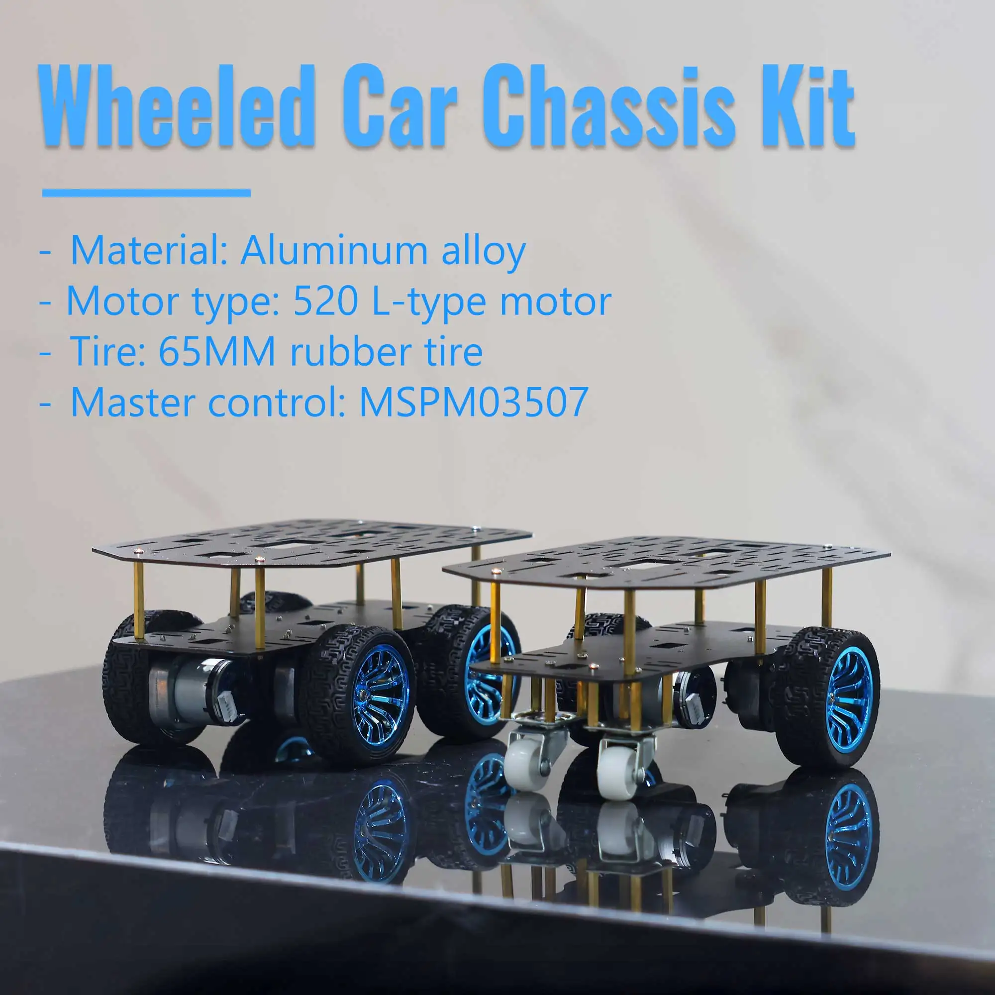 

Yahboom Aluminum Alloy Robot Car Wheeled Chassis Kit with MSPM0 Expansion Board Multiple Encoder Motors Optional for Competition
