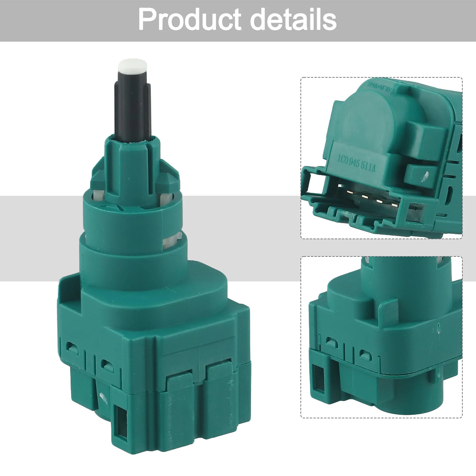 

Brake Light Switch For Golf 1C0945511A Brake Switch For Golf 4 MK4 Size As Shown In The Picture Non deformation ABS Material