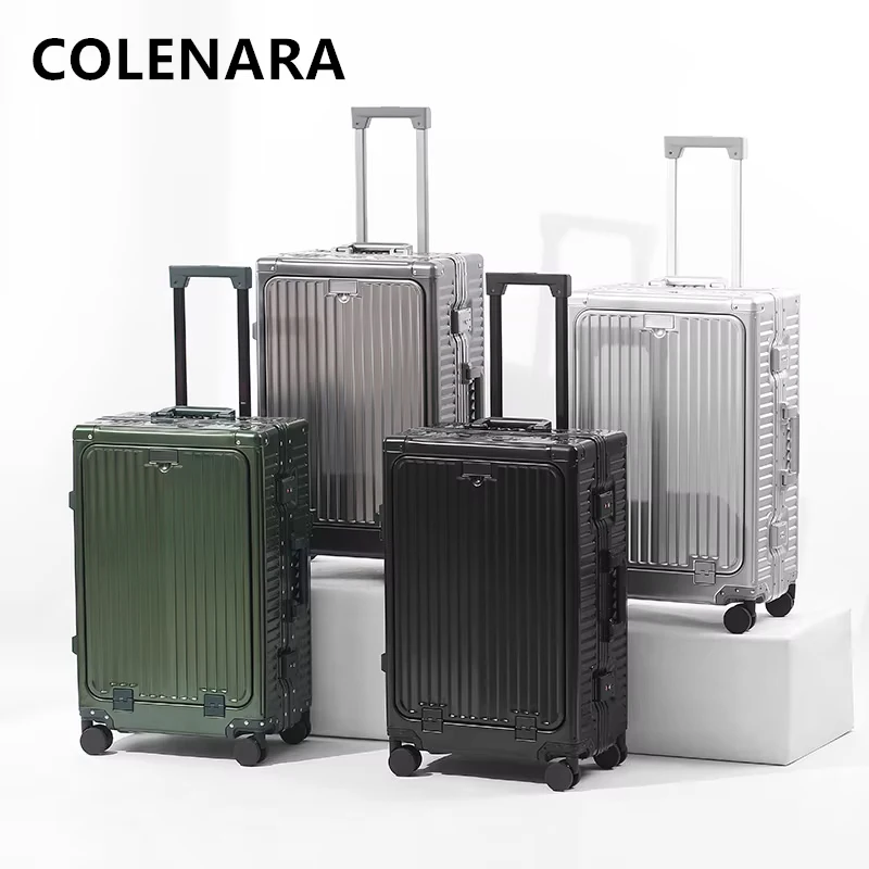 COLENARA Men's Luggage 20-inch All-aluminum Magnesium Alloy Boarding Box 24