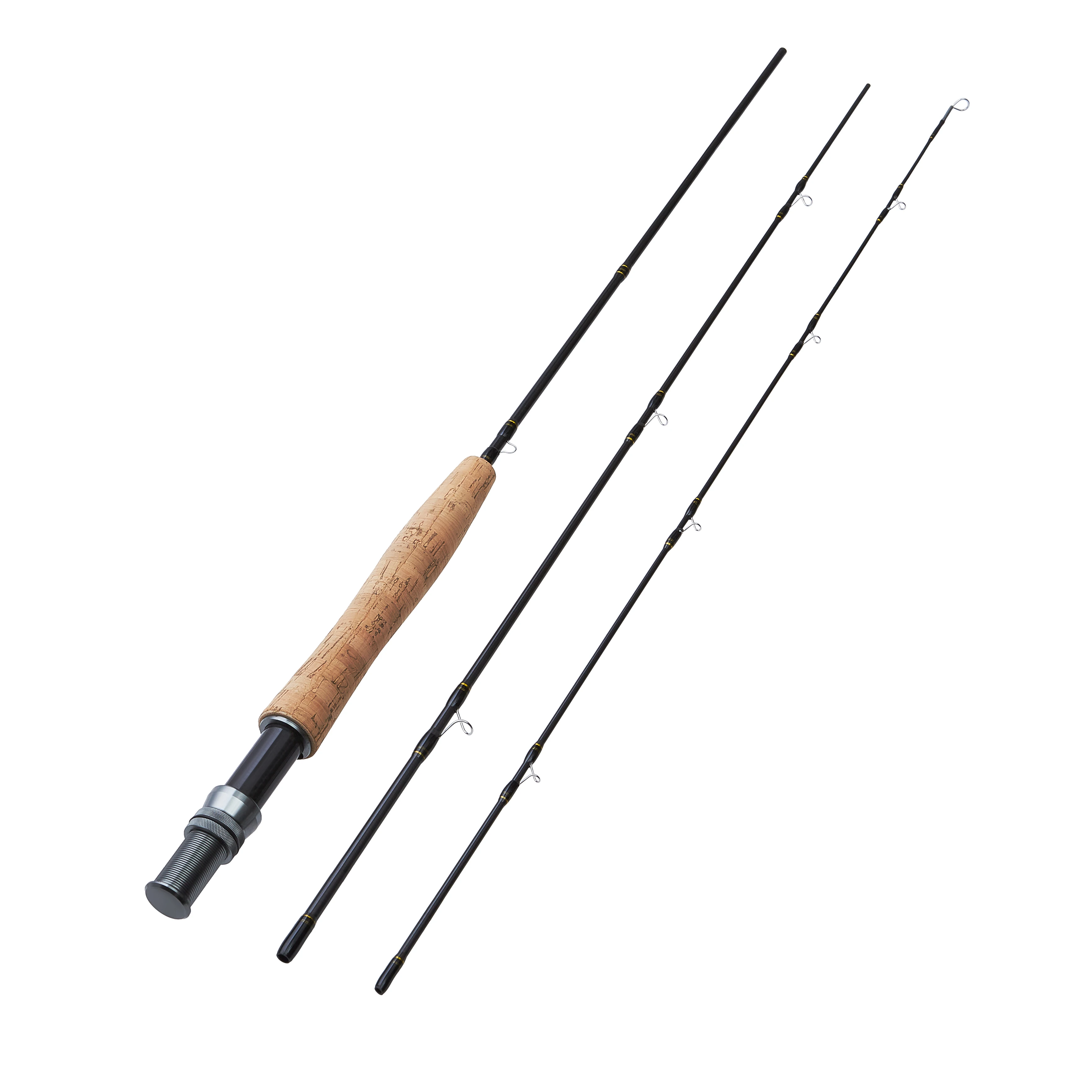 6 Feet 0/1wt Fly Fishing Rod Light Weight 3 Pieces Carbon Fiber Sections for Freshwater Trout Lake Fishing Fast Action