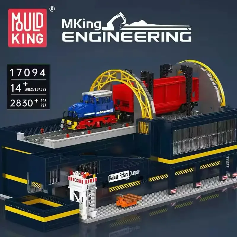 

Mould King 17094 Railway rotary car dumper Model Building Blocks toys MOC Bricks kits Engineering toys for kid Christmas Gift
