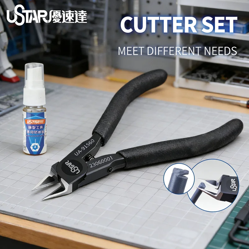 u-star-ua-91560-dark-black-double-edged-model-nipper-chrome-vanadium-steel-craft-cutting-tool-double-edged-pliers