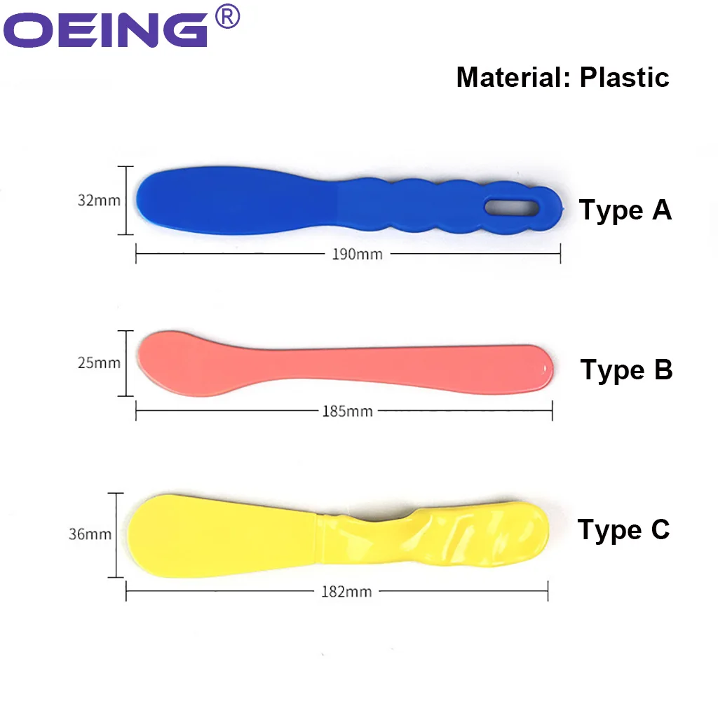 OEING 1 PC ทันตกรรมผสมมีดทันตแพทย์พลาสติก Spatulas ซีเมนต์พลาสติกทิ้งพลาสเตอร์ผสมมีดทันตแพทย์ Lab เครื่องมือ