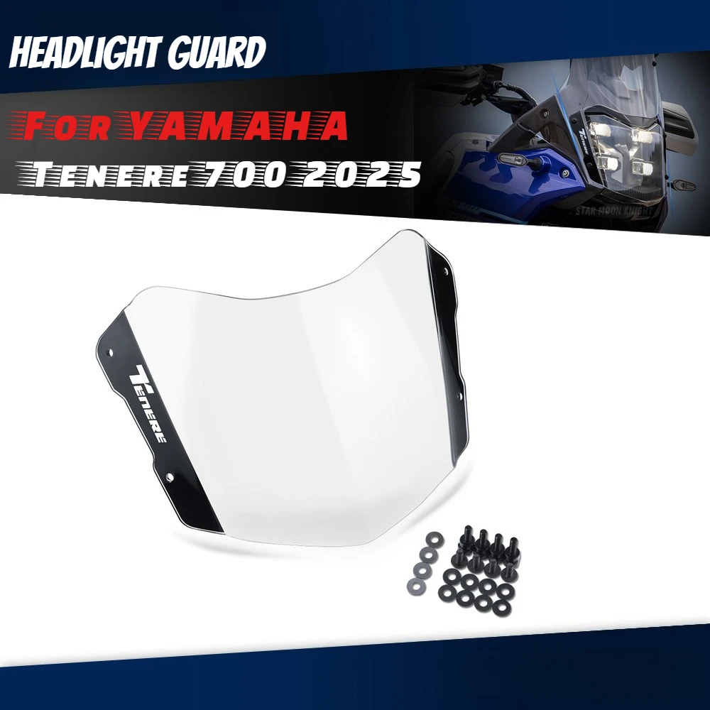 

Защита фары для мотоцикла YAMAHA Tenere 700 Tenere700 TENERE 2025, акриловая накладка на переднюю фару, аксессуары для раллийных мотоциклов