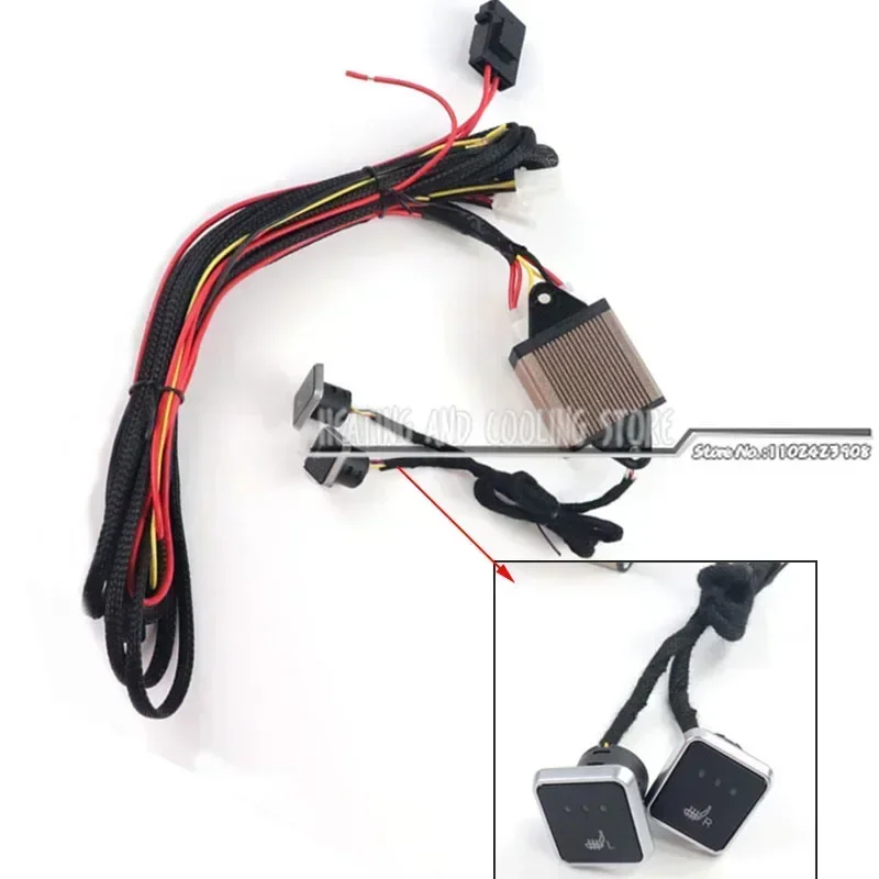 Universal Car Seat Heating Pad Seat Heating Switch 12V 40A 2/3/5/6 Level Switch Relay Wiring Harness With On/Off Switch For Auto