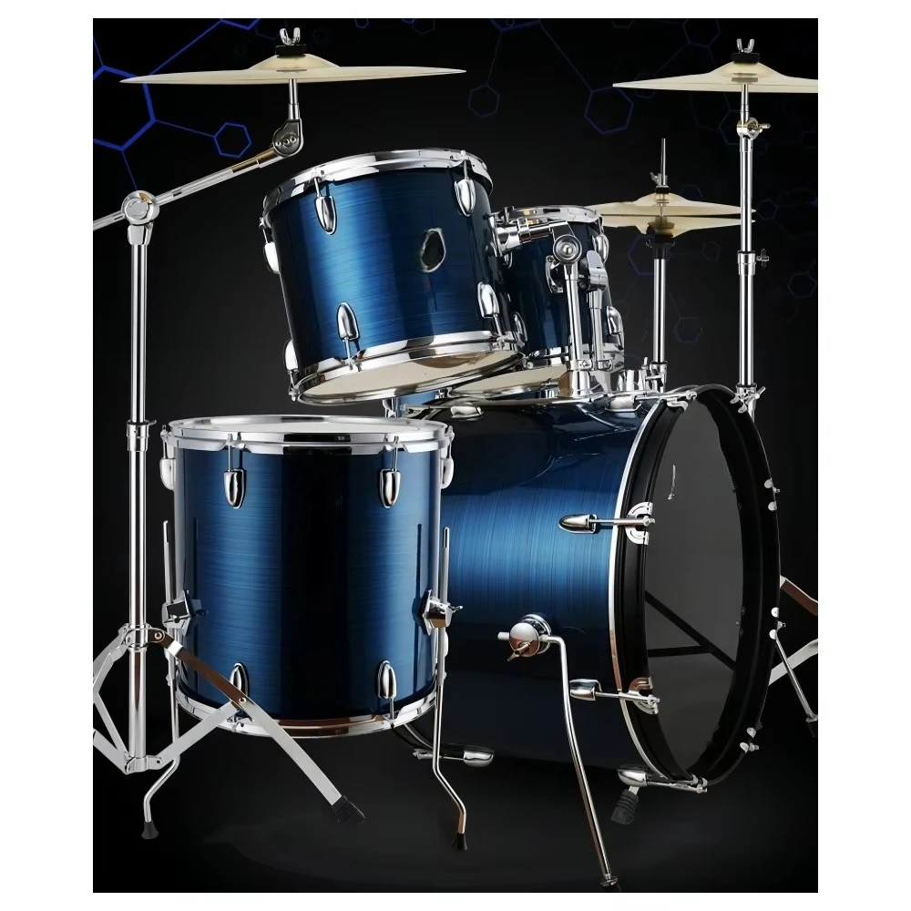 Professional D-3 Q900 Electronic Jazz Drum Set Beginner-Friendly 5-Drum 4-Cymbal Musical Instrument Kit