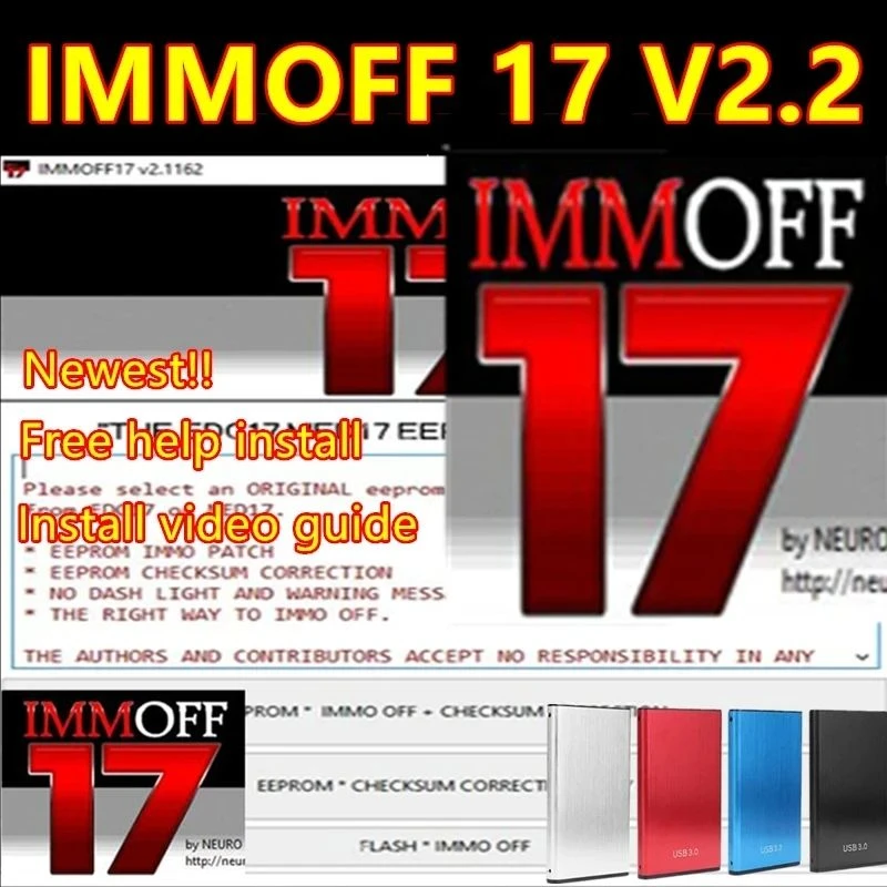 Best Selling Latest IMMOFF17 Software for EDC17 MED17 ECU Immo Off Program EEPROM Immo Patch & Flash Checksum Correction - Image 3