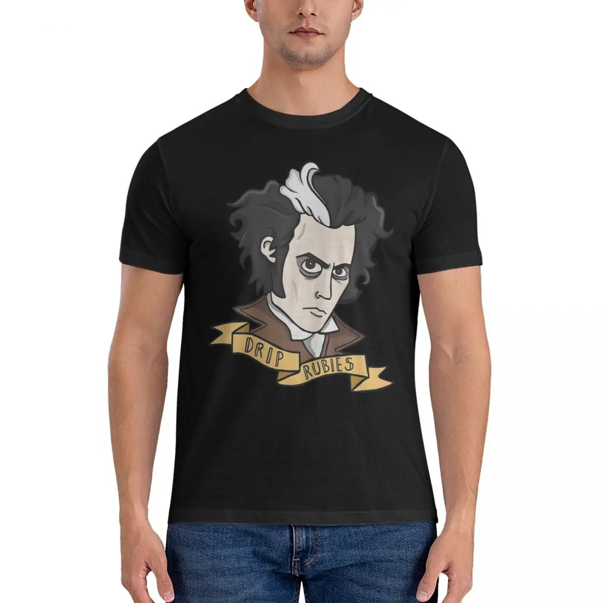 Men's T-Shirts Fans Vintage Pure Cotton Tee Shirt Short Sleeve S-Sweeney Todd The Demon Barber Of Fleet Street T Shirts O Neck