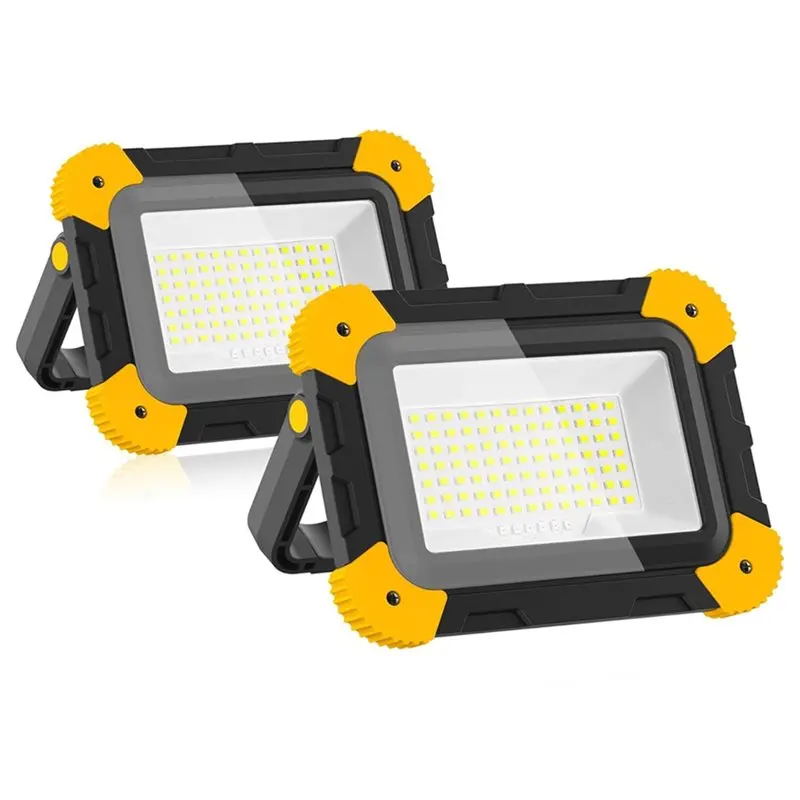 RMWIN-Rechargeable Magnetic Work Light Portable LED Flood Light Battery Powered Cordless Job Sites Lighting For Outdoor