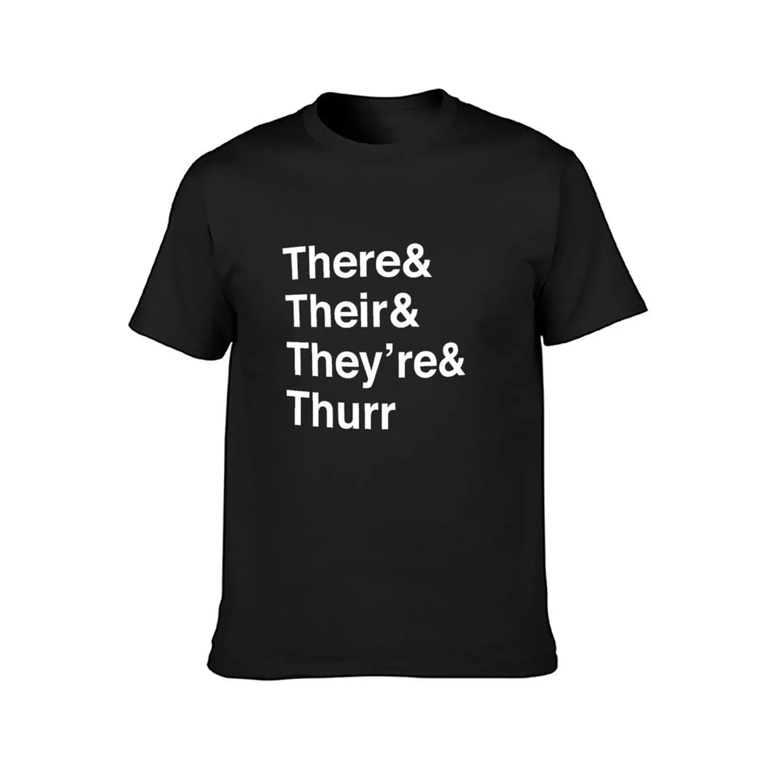 There, Their, They're, and Thurr T-Shirt street wear graphic shirts blue archive basketball graphic tees Men's cotton t-shirt