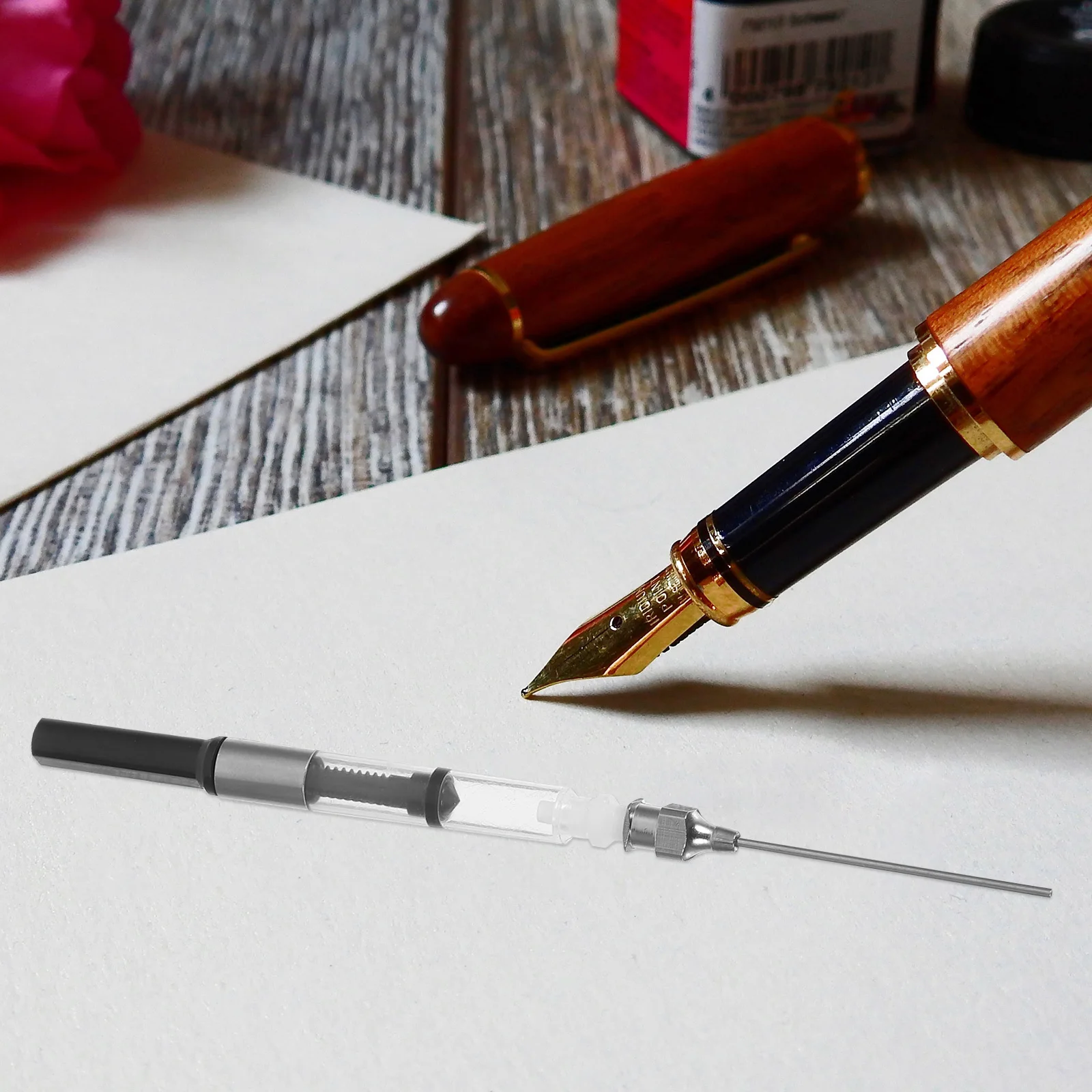 STOBOK – convertisseur d'encre universel pour stylo plume, 6 pièces, pour plumes de 3.4mm 2.6mm, outil de recharge, Kit d'écriture absorbant Compact