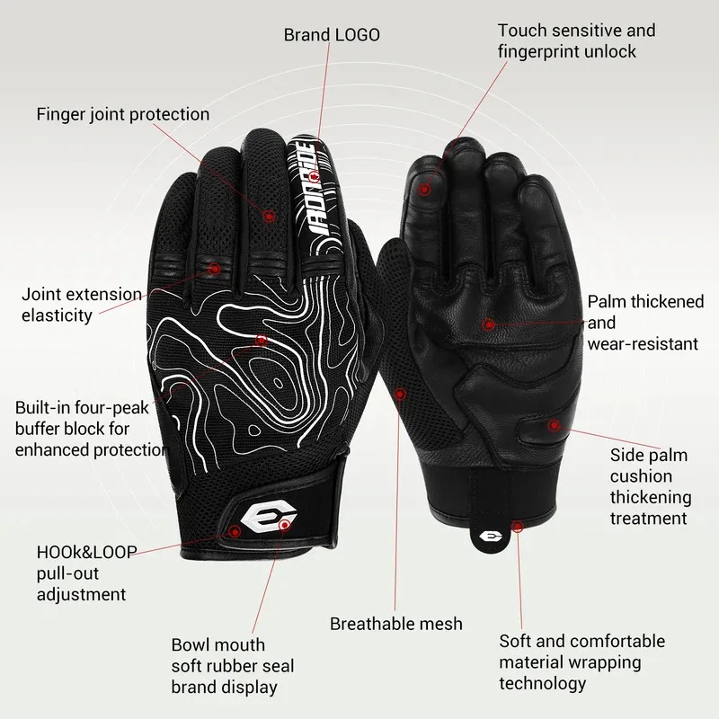 Motorcycle Riding Gloves Dirtbike Accessories Summer Motorcyclists Riding Finger Items Touch Rider Motorcycle Glove Equipment