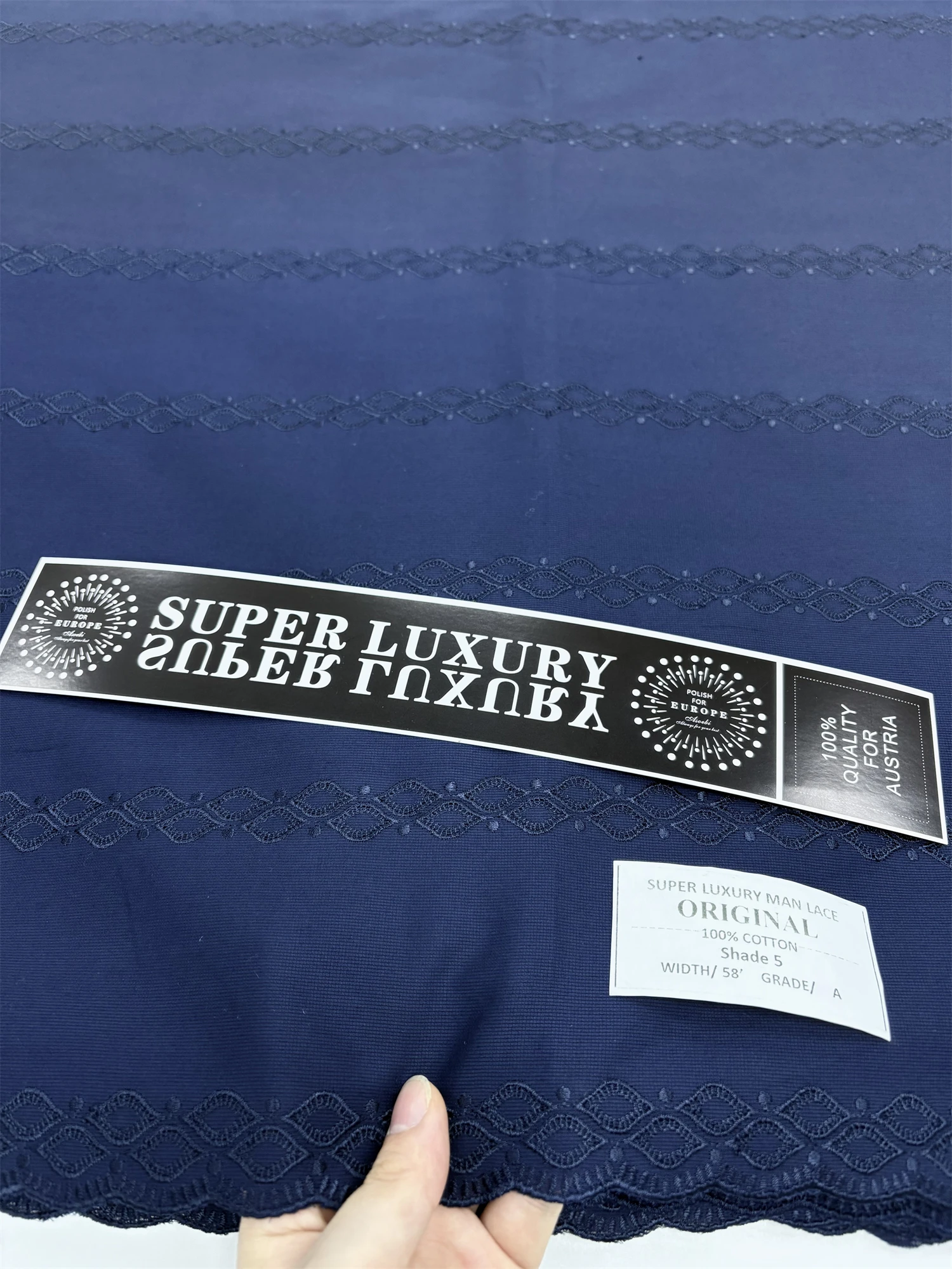 

5Yards African Super Luxury Men Lace Fabric For Clothes Sewing 2026 100% Cotton Polish Lace For Austria Atiku Man Suit Sewing 19