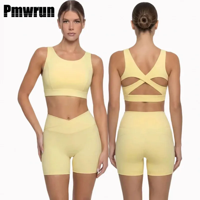 pmwrun-ensemble-de-sport-deux-pieces-pour-femme-couleur-unie-short-de-sport-slim-ideal-pour-le-cyclisme-la-gym-la-course-a-pied-et-le-yoga