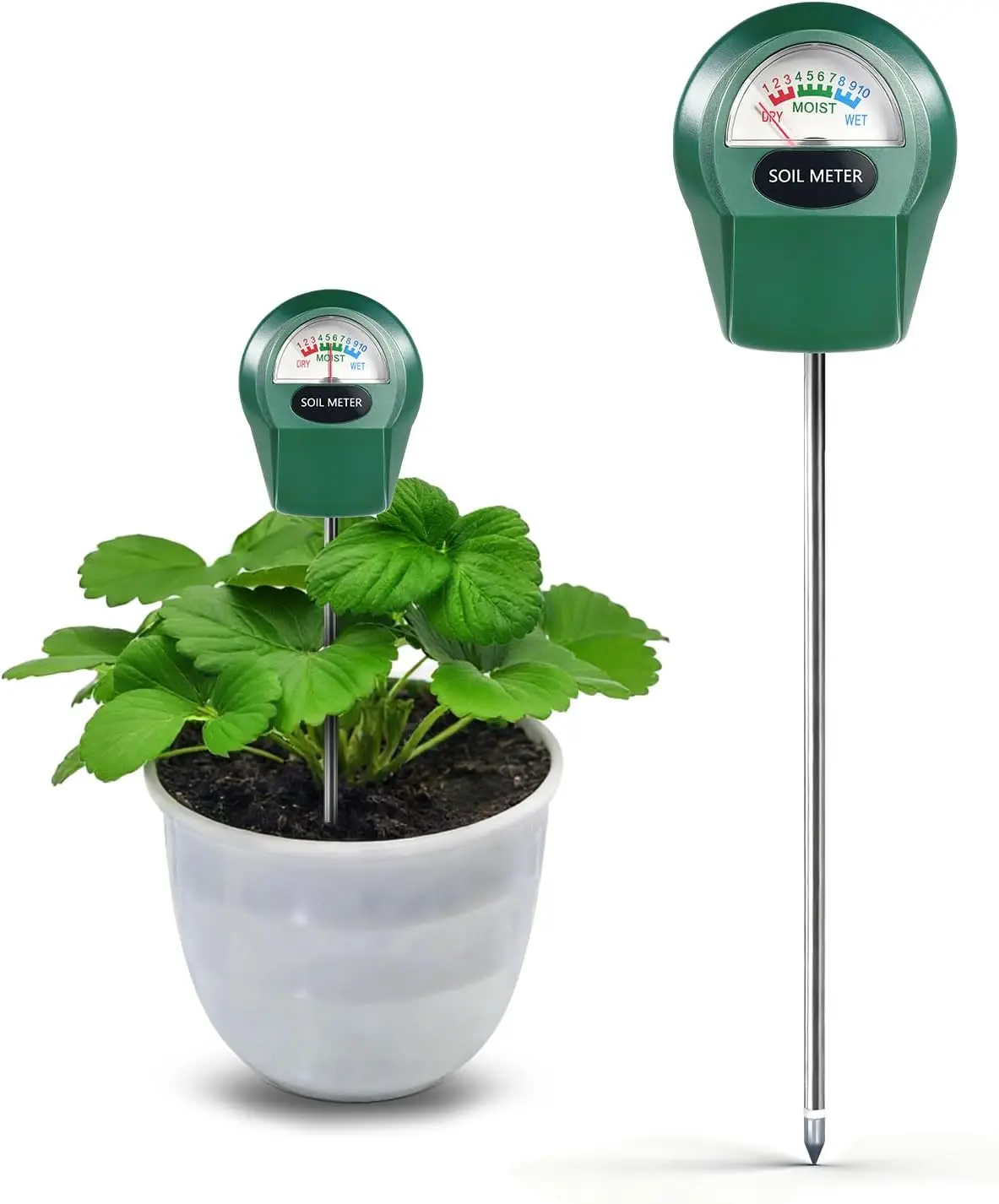 Medidor de Umidade do Solo Sem Necessidade de Bateria, Testador de Rega de Plantas, Monitor de Umidade do Solo, Higrômetro de Fácil Leitura para Uso Interno