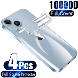 IPhone用スクリーンプロテクター,iPhone 11,12,13,14,15 pro,Max, 12, 13 mini,14,15 plus用の保護フィルム,4個