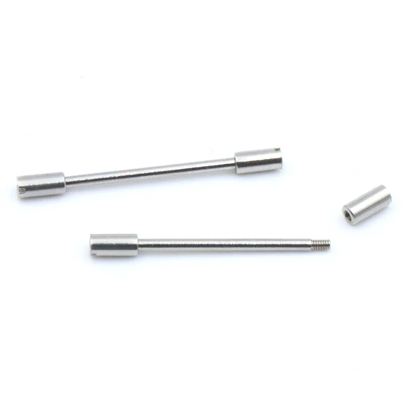 2ชิ้นอุปกรณ์ต่อสายนาฬิกาสกรูยาว28มม. สีเงินสำหรับ AP รอยัลโอ๊กนอกชายฝั่ง15706เครื่องมือซ่อมนาฬิกา15707