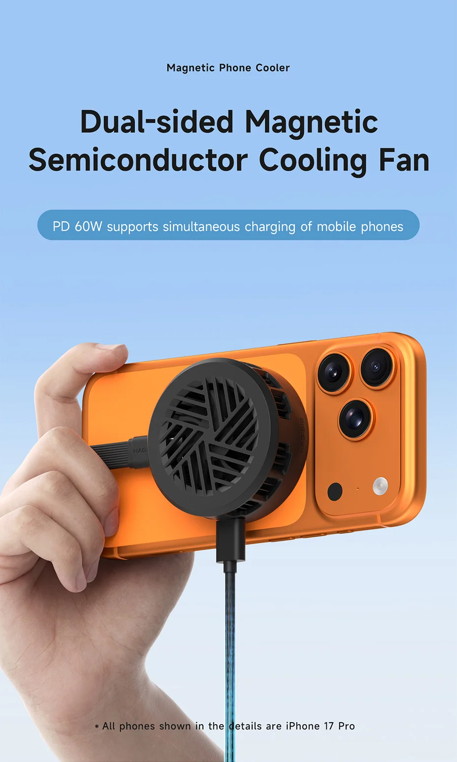 Hagibis Smartphone Cooling Fan Magnetic KH10