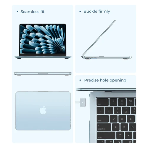 Imagen 2 del producto Funda para Laptop Macbook Air 13.6 pulgadas M5 M4 M3 M2 2026-2022 A3449 A3240 A3113 A2681, Funda Mate para Air 13.6 – Azul Cielo