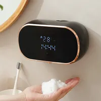 LED Automatic Sensor Soap Dispenser Intelligent Waterproof Wall Mounted USB Touchless Foaming Hand Wash Kitchen Bathroom Home