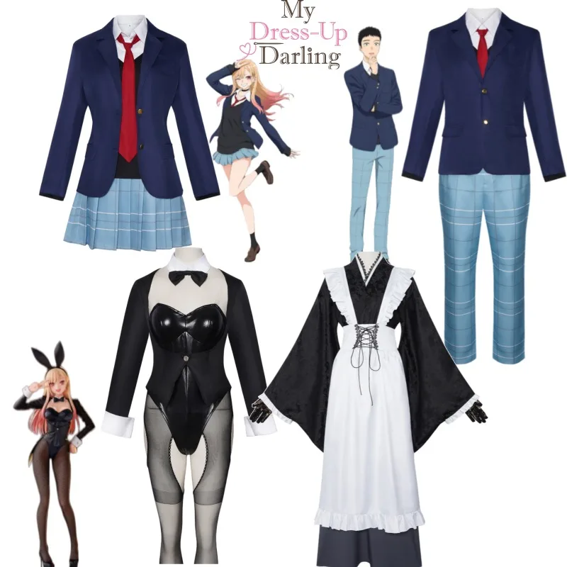 

Kitagawa Marin Cosplay Costume My Dress-Up Darling Season 2 School Uniform Outfit Full Set for Women Halloween Stage Performance