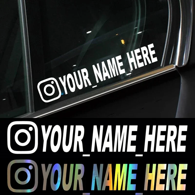 Ins Name Car Sticker User Name Custom Personalized Instagram Vinyl Decals Motorcycle For Facebook Customization Needs Remarks