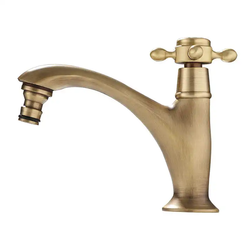 Single Cold Vintage Mop Basin Tap Bidet Faucets Antique Bathroom Single Handle Single Hole Bathroom Mixer Taps WF-855B601