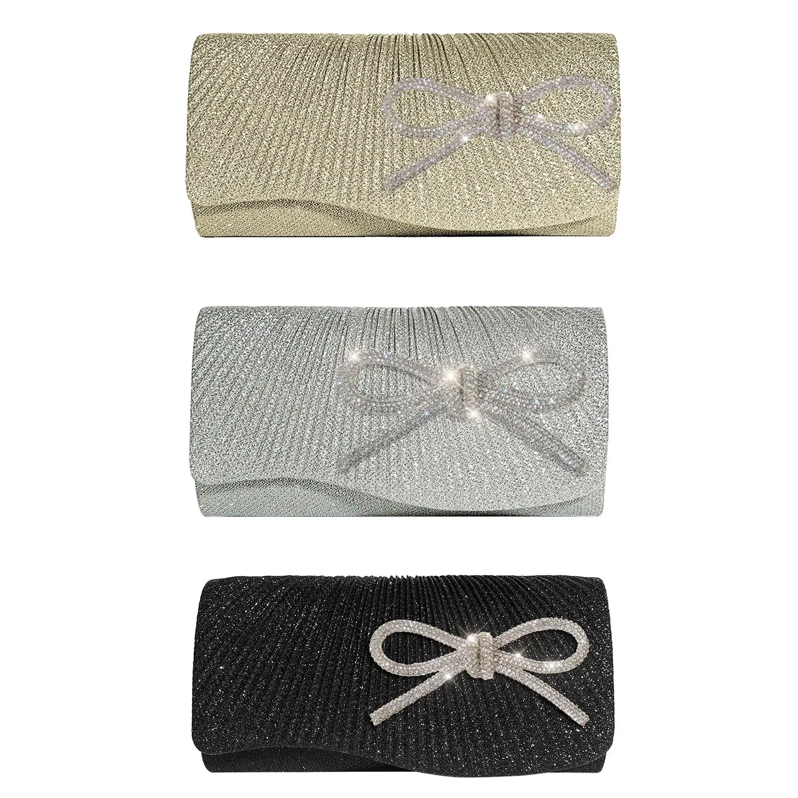 

Women Evening Bag Bride Decor Creative Shoulder Bag Clutch Bag with Removable
