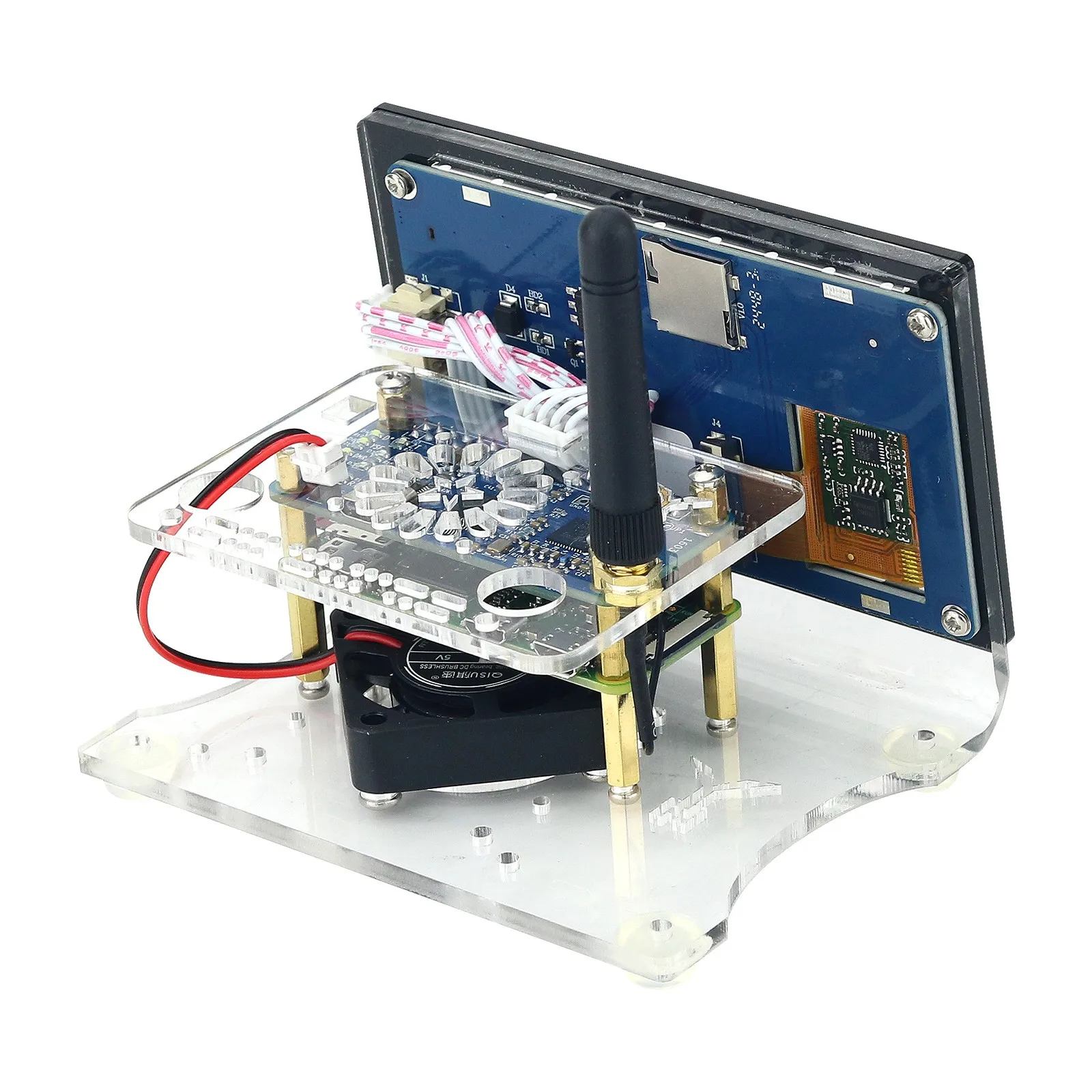 Wishcolor montado MMDVM T11W Simplex MMDVM Hotspot com tela colorida de 3,5 polegadas para modem walkie talkie digital