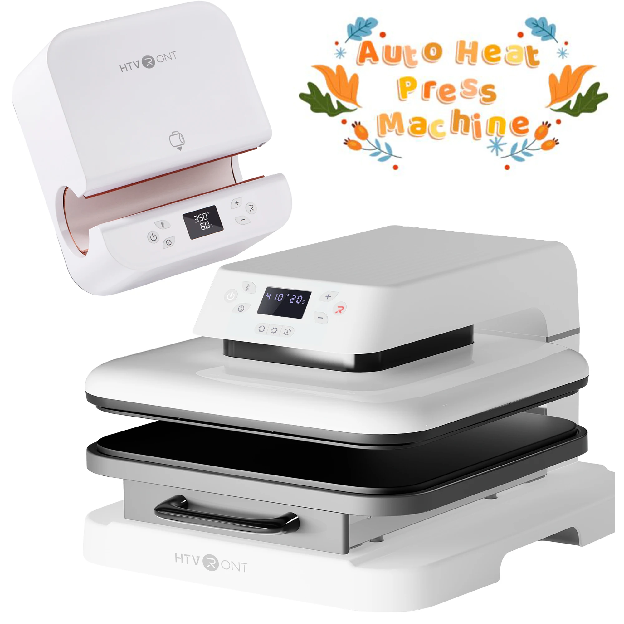 Imagem -02 - Htvront Auto Heat Press Machine Bundles Auto Caneca Tumbler Heat Press Machine para Cricut Sublimação Ferro Faça Você Mesmo Cups T-shirt Presentes